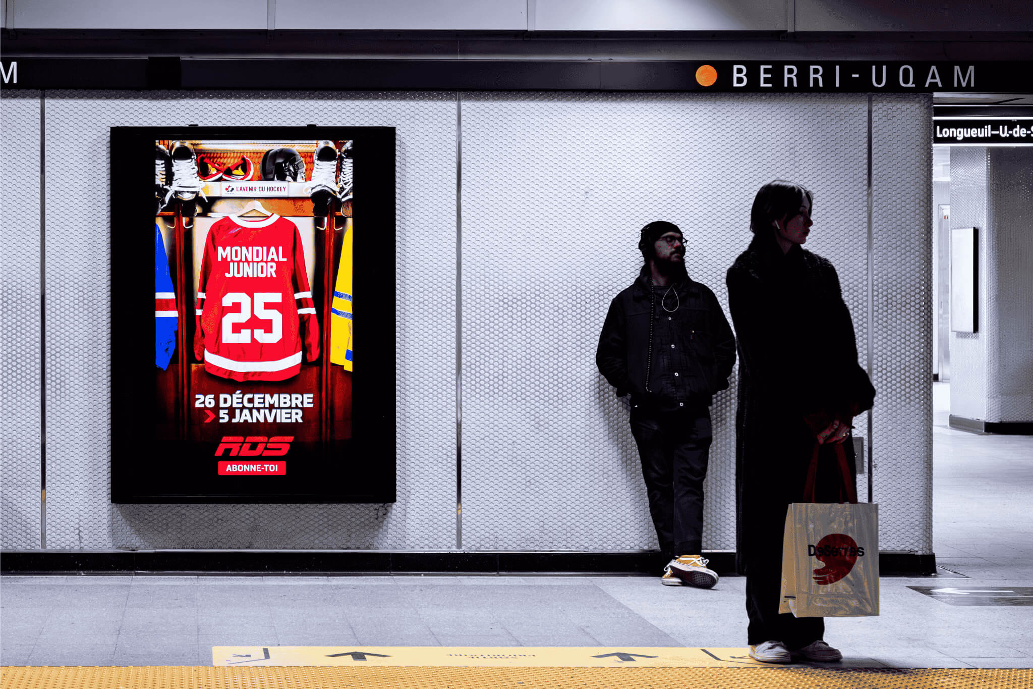 Subway DOOH billboard upcoming game day