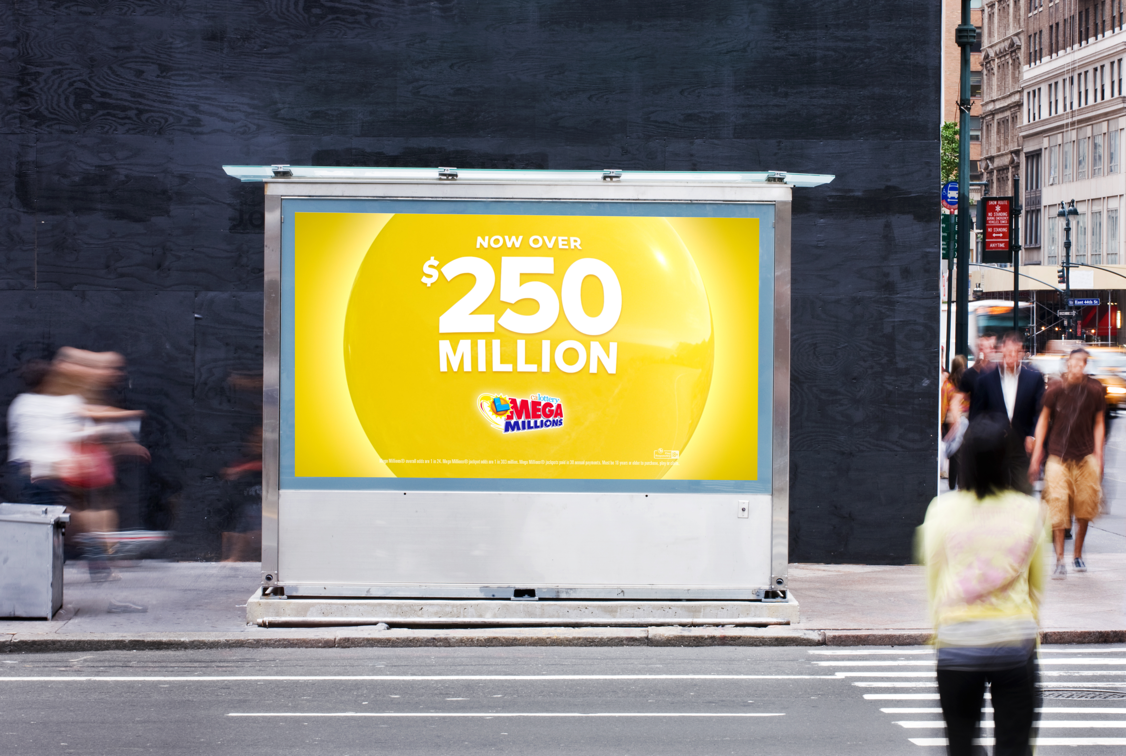 CA lottery DOOH ad