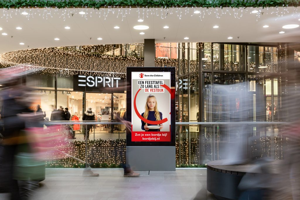 Save the Children raise awareness of food poverty with localized DOOH